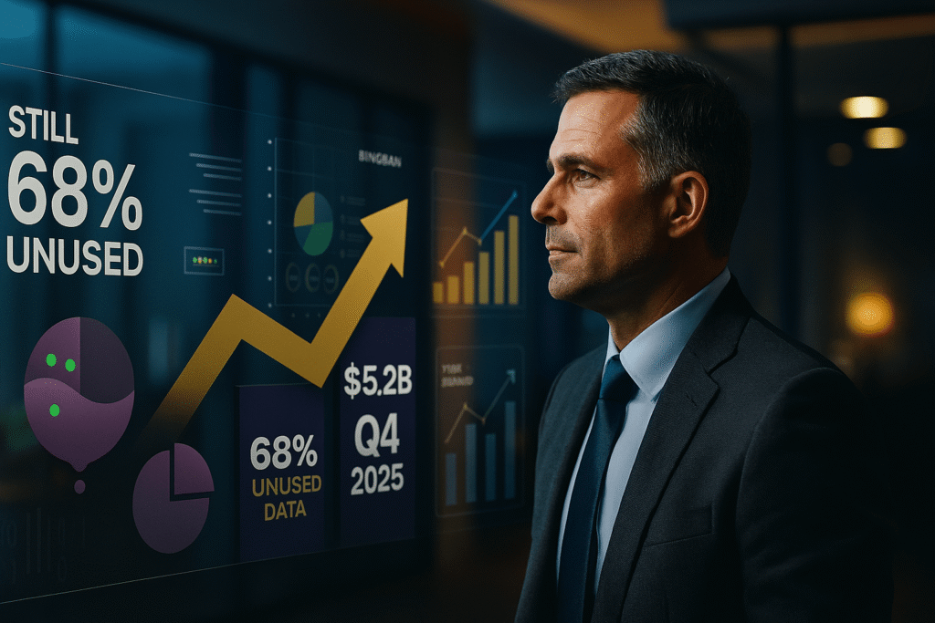 Data monetization 2025 market growth chart showing $5.2B current value